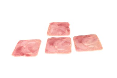 jambon beyaz arkaplanda izole.