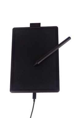 beyaz arkaplanda izole edilmiş grafik tableti.