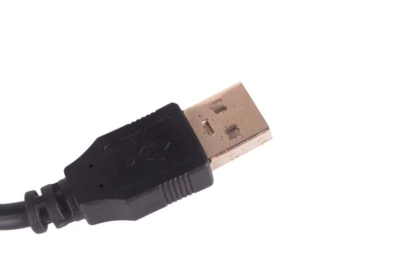 Linha Usb Isolado Fundo Branco — Fotografia de Stock