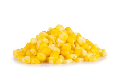 tohum tatlı mısır yığını beyaz arkaplanda izole.