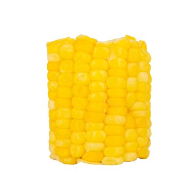 Beyaz arkaplanda izole edilmiş tatlı mısır.