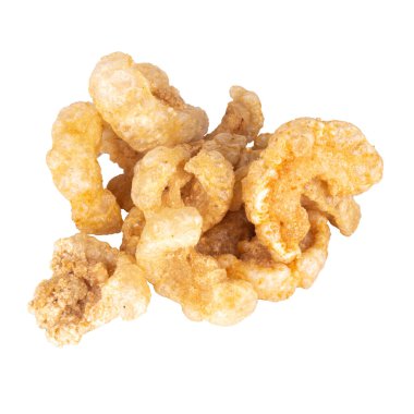 Beyaz arka planda yalıtılmış domuz eti Tayland yemeği.