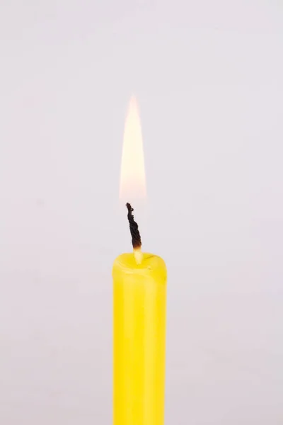 Свічка Ізольована Білому Тлі — стокове фото