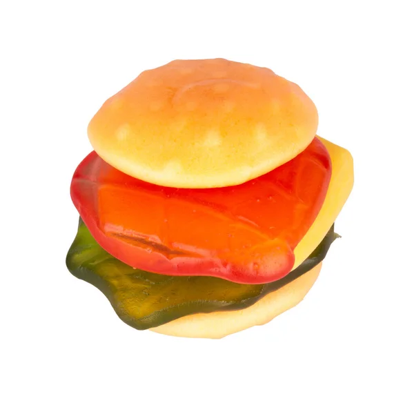 Burger Jelly Elszigetelt Fehér Háttér — Stock Fotó