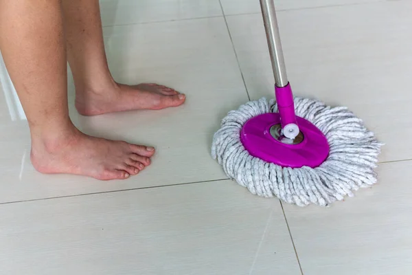 Mop Floor Cleaner Cleaning White Concept — Fotografia de Stock