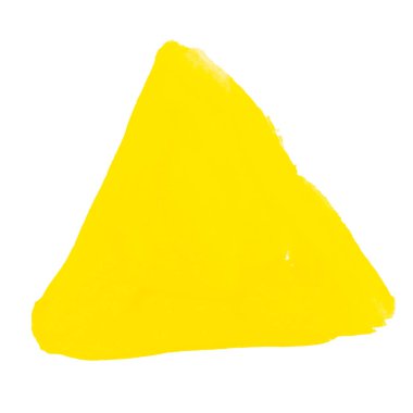 arkaplan üçgeninde izole edilmiş sarı renkli kağıt çizimi.