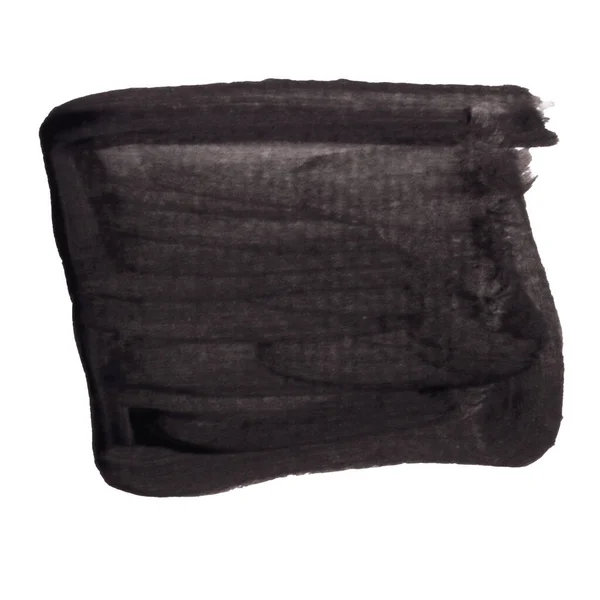 Schwarzes Farbpapier Zeichnung Quadrat Isoliert Auf Hintergrund — Stockfoto