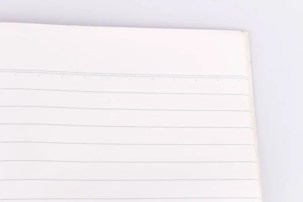 Βιβλίο Γραμμή Closeup Χαρτί Απομονώνονται Λευκό Φόντο — Φωτογραφία Αρχείου