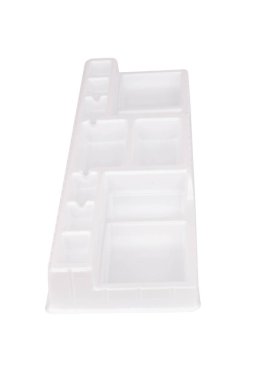 palet plastiği beyaz arkaplanda izole edildi.