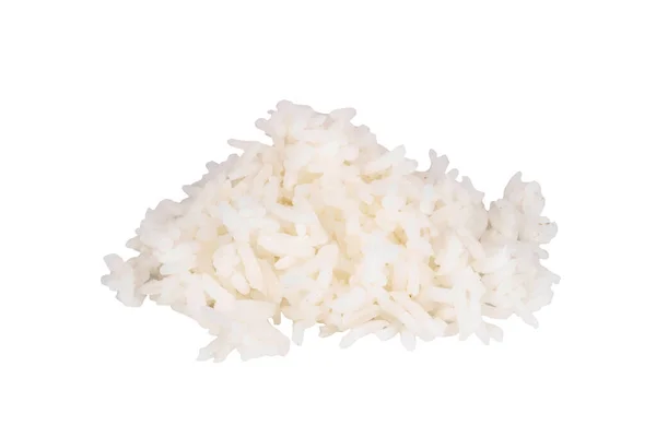 Cooked Rice Isolated White Background Pile —  Fotos de Stock
