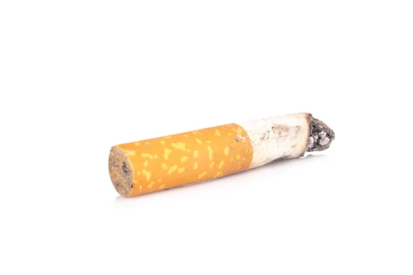Zigarettenstummel Isoliert Auf Weißem Hintergrund — Stockfoto
