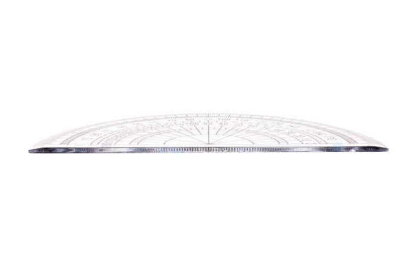 Half Circle Ruler Isolated White Background — Stockfoto