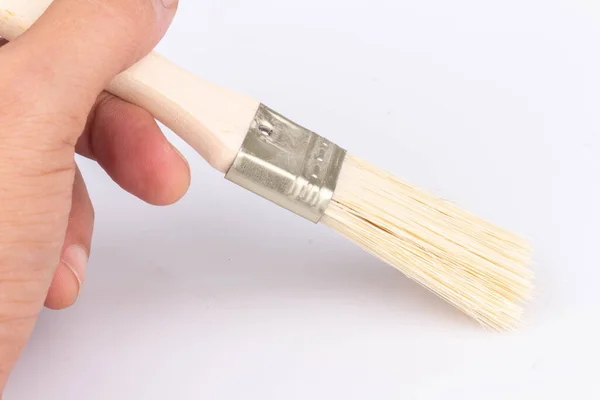 Brush Isolated White Background Construct Hand — Stock fotografie