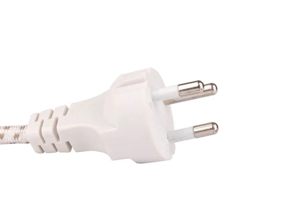 Electric Plug Isolated White Background — 图库照片