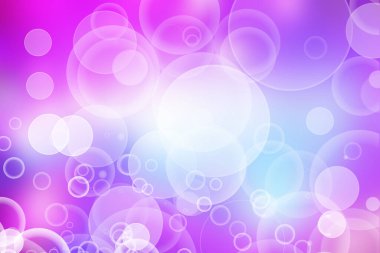 Soyut bulanık taze bahar ışığı hassas pastel mavi beyaz bokeh arkaplan dokusu parlak dairesel yumuşak renkli ışıklar. Güzel arkaplan illüstrasyonu.