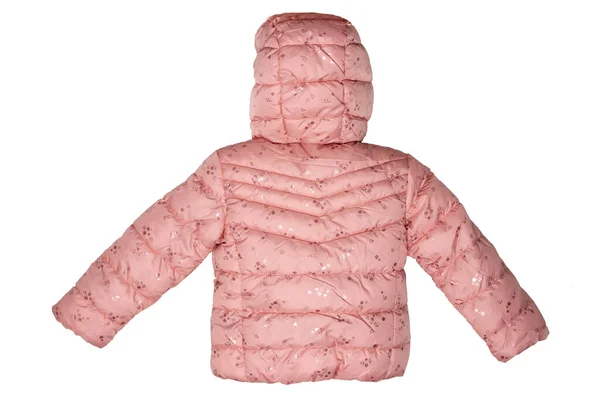 Daunenjacke Für Kinder Stylische Rosa Warme Winter Daunenjacke Für Kinder — Stockfoto