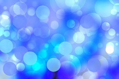 Parlayan dairesel bokeh ışıkları ile açık mavi turkuaz pastel arka plan dokusu soyut gradyan. Güzel renkli bahar veya yaz fon.