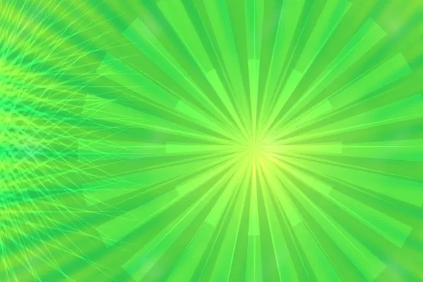 Abstrato Fractal Verde Amarelo Elegante Textura Fundo Com Raios Brilhantes — Fotografia de Stock