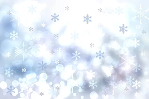 Абстрактна Розмита Святкова Світло Блакитна Зимова Різдвяна Або Зимова Фонова — стокове фото