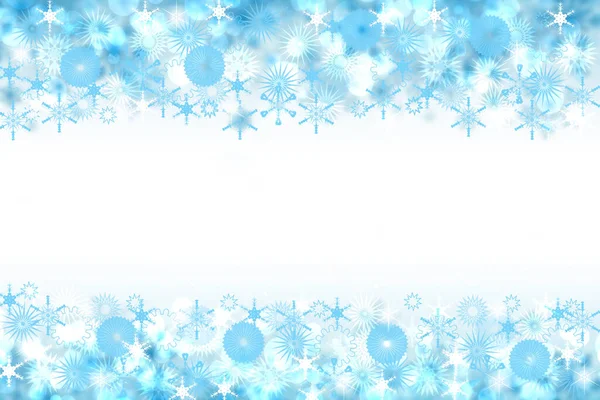 抽象模糊的节日冬天圣诞节或新年快乐的背景与闪亮的蓝色和白色 Bokeh 点燃的星星 为您的设计提供空间 卡的概念 — 图库照片
