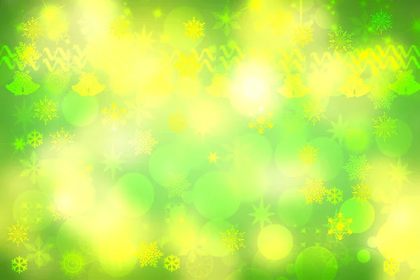 Абстрактна Розмита Святкова Світло Зелена Жовта Біла Зимова Різдвяна Або — стокове фото