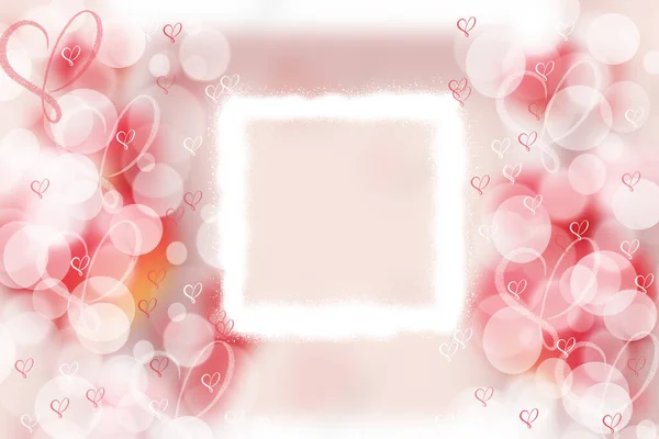 Valentines Day Card Template Abstract Festive Blur Bright Pink Pastel — Stock Photo, Image