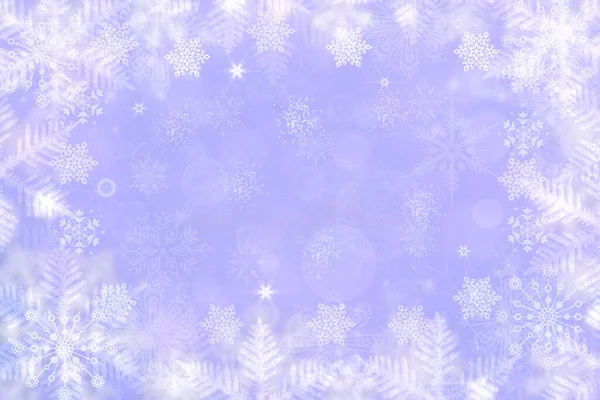 Abstract Blurred Festive Light Blue Winter Christmas Happy New Year — Stock Photo, Image