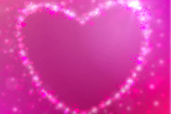 Modello Biglietto Nozze San Valentino Astratto Festivo Sfocatura Rosa Brillante — Foto Stock