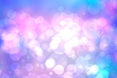 Soyut bulanık taze bahar ışığı hassas pastel gradyan pembe turkuaz renk arkaplan dokusu parlak dairesel yumuşak renk ışıklarıyla. Güzel arkaplan illüstrasyonu.