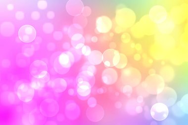 Soyut, taze, bulanık bahar ışığı hassas pastel mavi, beyaz, bokeh arkaplan dokusu parlak dairesel yumuşak renkli ışıklar. Güzel arkaplan illüstrasyonu.