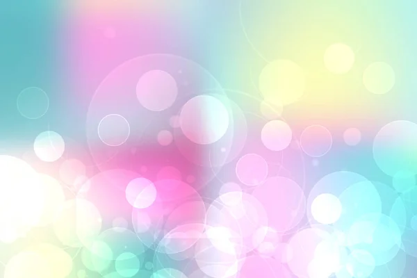 Soyut, canlı, bulanık bahar ışığı, hassas pastel, sarı, turuncu turkuaz bokeh arka plan dokusu, parlak dairesel, yumuşak renkli ışıklar. Güzel arkaplan illüstrasyonu.