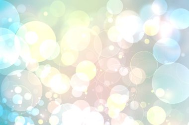 Soyut, taze, bulanık bahar ışığı, hassas pastel, sarı, turuncu bokeh arkaplan dokusu, parlak dairesel, yumuşak renkli ışıklar ve yıldızlar. Güzel arkaplan illüstrasyonu.