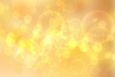 Merhaba bahar arkaplanı. Soyut parlak bahar ya da yaz manzarası doğal sarı bokeh ışıkları, güneş ve çiçekler. Fotokopi alanı olan bahar ya da yaz arkaplanı. Kart kavramı.