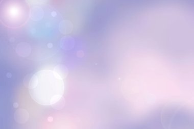 Soyut bulanık taze bahar ışığı hassas pastel mavi beyaz bokeh arkaplan dokusu parlak dairesel yumuşak renkli ışıklar. Güzel arkaplan illüstrasyonu.