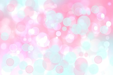 Soyut bulanık taze bahar ışığı hassas pastel gradyan pembe turkuaz renk arkaplan dokusu parlak dairesel yumuşak renk ışıklarıyla. Güzel arkaplan illüstrasyonu.