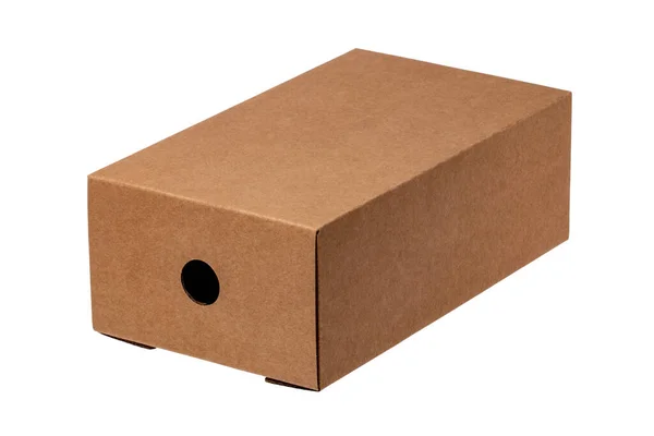 Закрытый Коричневый Картонная Коробка Крафт Бумажная Коробка Обрезкой Пути Изолированы — стоковое фото
