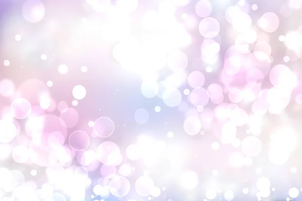 摘要用明亮的圆形柔和彩灯模糊了新鲜鲜活的春光 淡淡的淡淡淡的淡蓝色粉红波克背景质感 美丽的背景图 — 图库照片