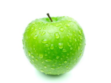Green apple isolated over white background clipart