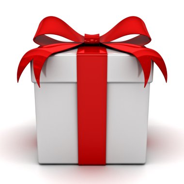 Beyaz arka plan üzerinde izole hediye kutusu