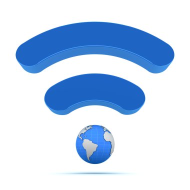 wifi kablosuz global teknoloji simgesi