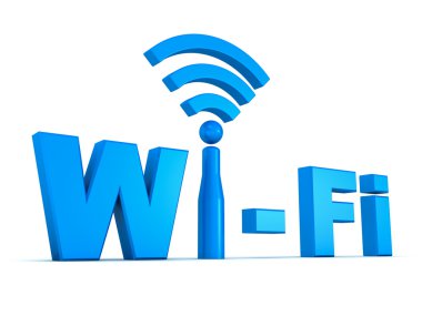 Wifi symbol concept isolated on white background clipart