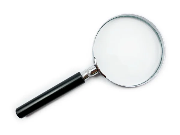 Magnifying glass isolated on white background with shadow — Stock Photo, Image