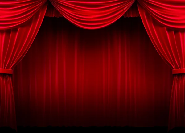 Red curtain — Stock Photo, Image