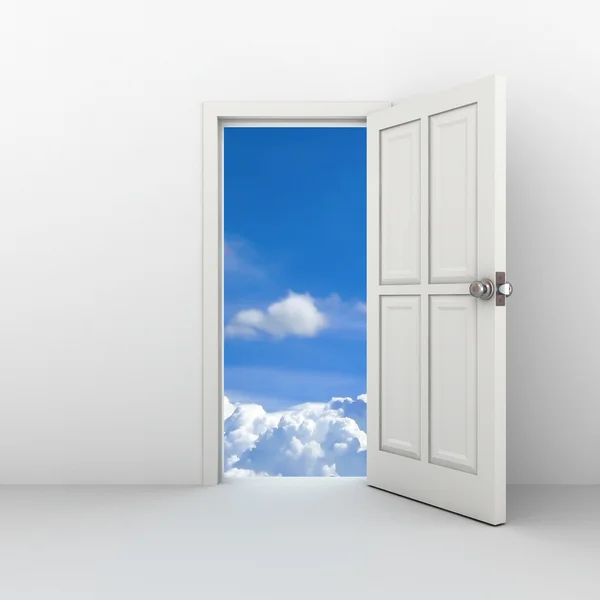 Door open to the sky — Stock Photo, Image