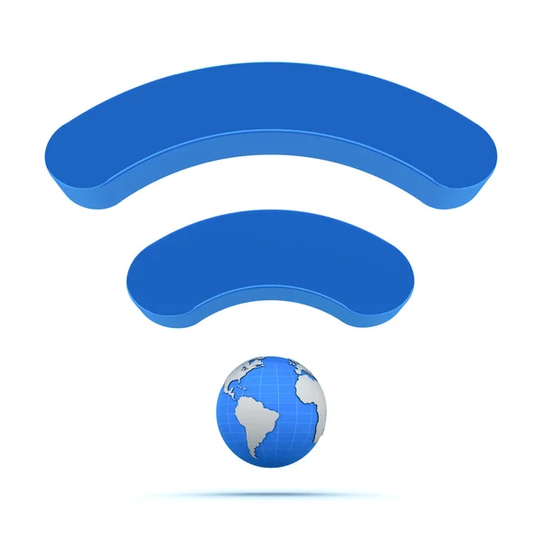 Wifi kablosuz global teknoloji simgesi — Stok fotoğraf