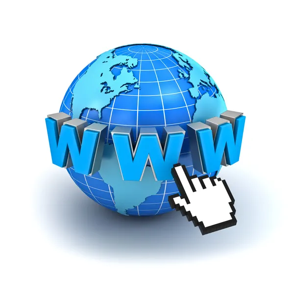 Internet world wide web symbolem koncepce — Stock fotografie