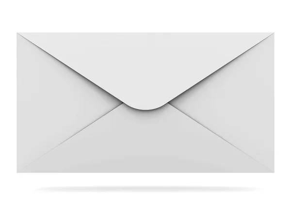 Gölge beyaz arka plan üzerinde izole posta zarfı — Stok fotoğraf