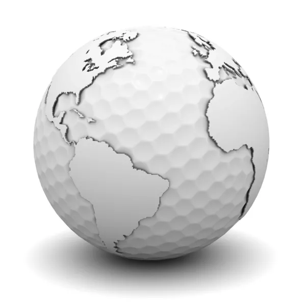 World golf concept over white background — Stock Photo, Image