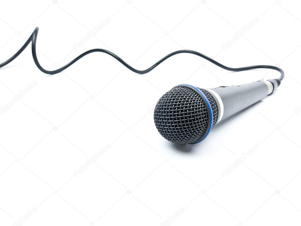 Microphone concept on white background