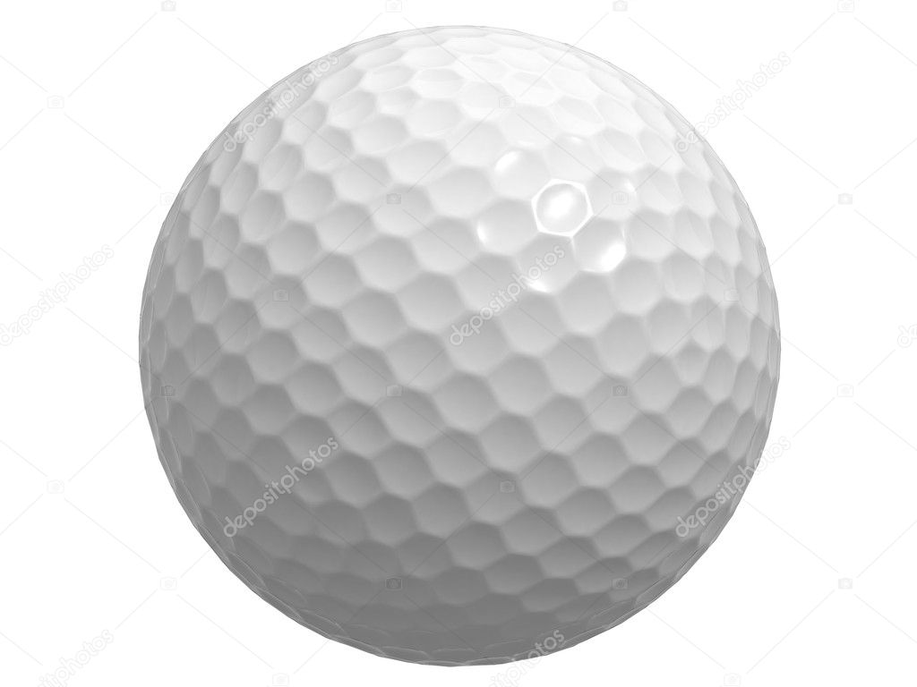 Golf ball isolated on white background